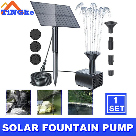 1.5W Mini Solar Fountain Pump Power Panel Kit Solar Panel Water Pump for Garden Pool Water Fountain Indoor Bird Bath