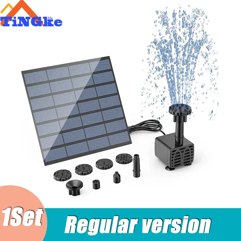 1.5W Mini Solar Fountain Pump Power Panel Kit Solar Panel Water Pump for Garden Pool Water Fountain Indoor Bird Bath