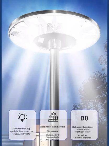 Round Solar Integrated Street Light Human Body Sensor Outdoor Villa Park Solar Garden Light Induction Lighting System